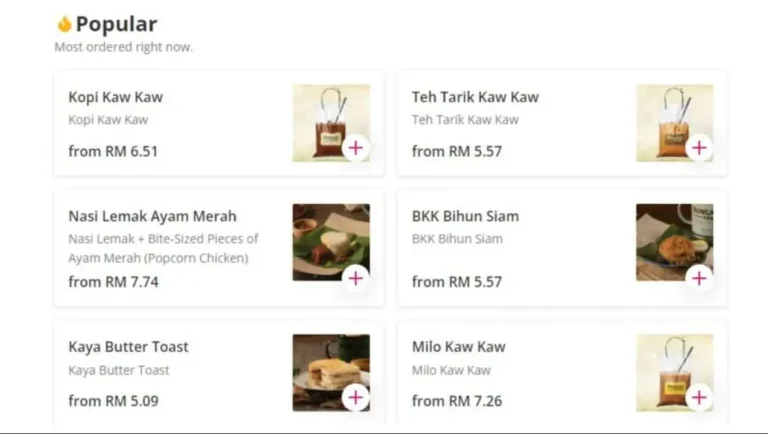 Bungkus Kaw Kaw Menu