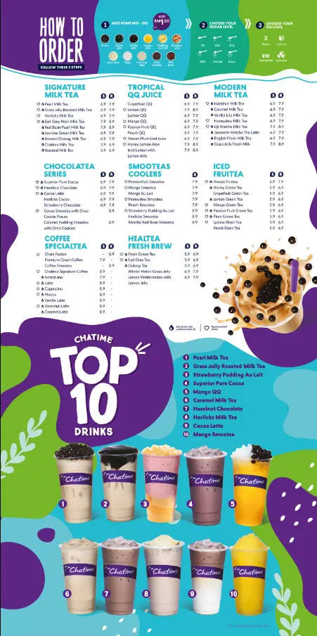 Chatime Menu Malaysia