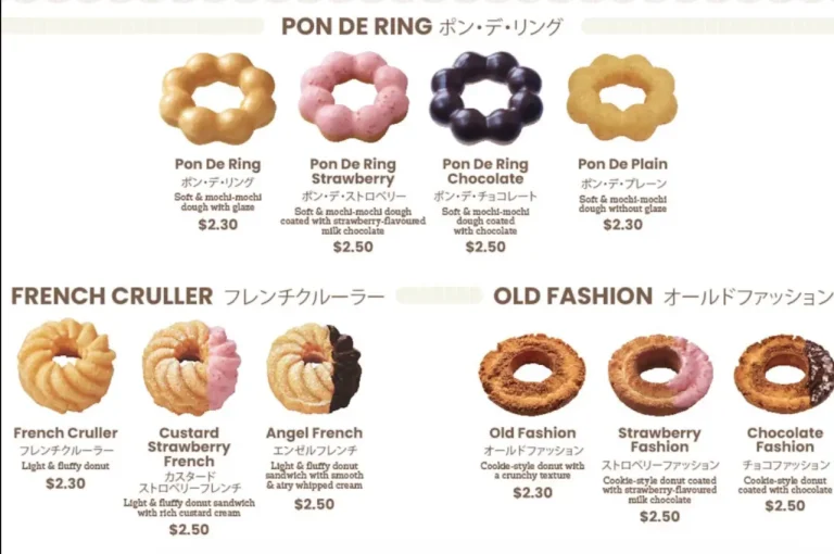 Mister Donut Menu