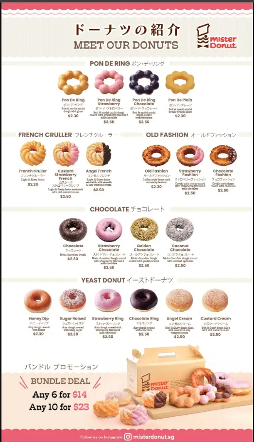 Mister Donut Menu Singapore