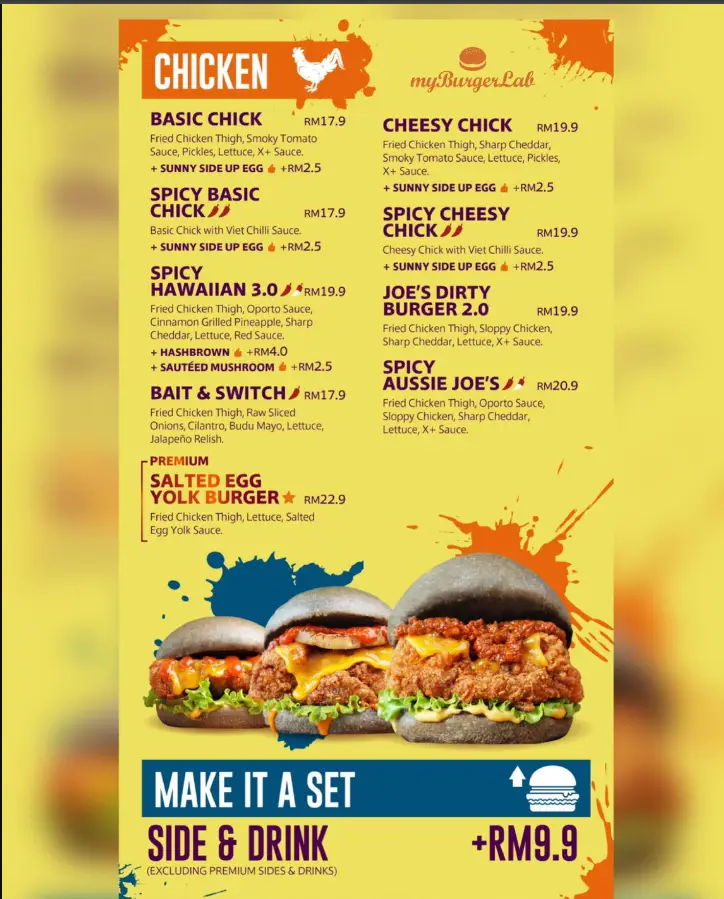 MyBurgerLab Menu