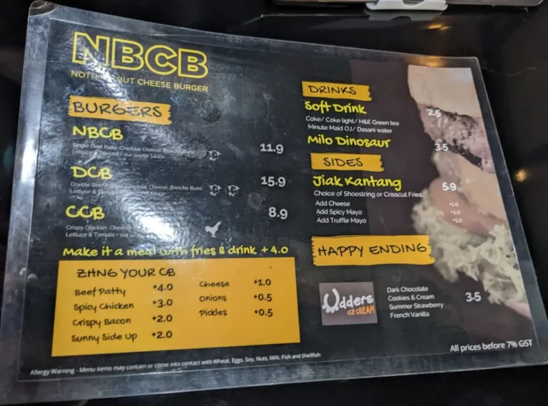 NBCB Menu