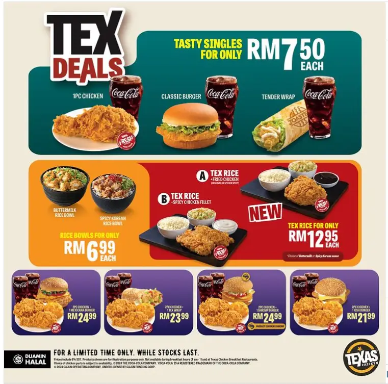 Texas Chicken Menu Malaysia