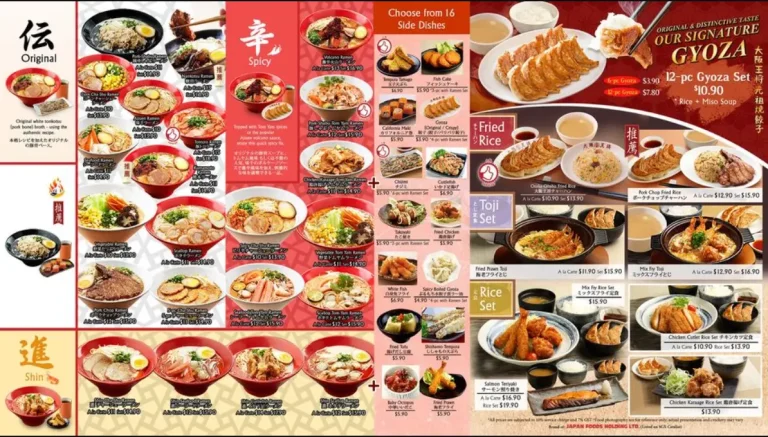 Ajisen Ramen Menu