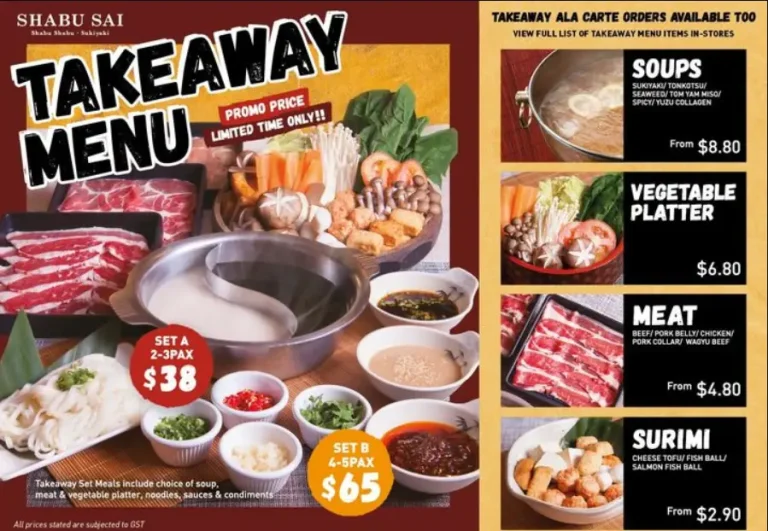 Shabu Sai Menu