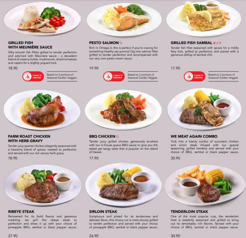 Swensen’s Menu Singapore