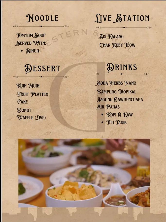 Don Western & Grill Cafe Menu Malaysia