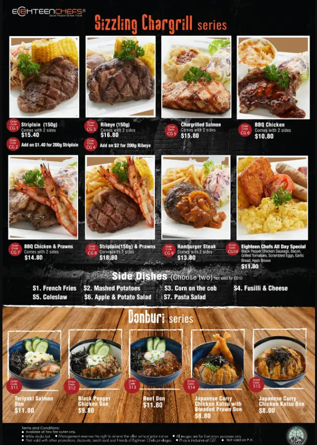 Eighteen Chefs Menu Singapore