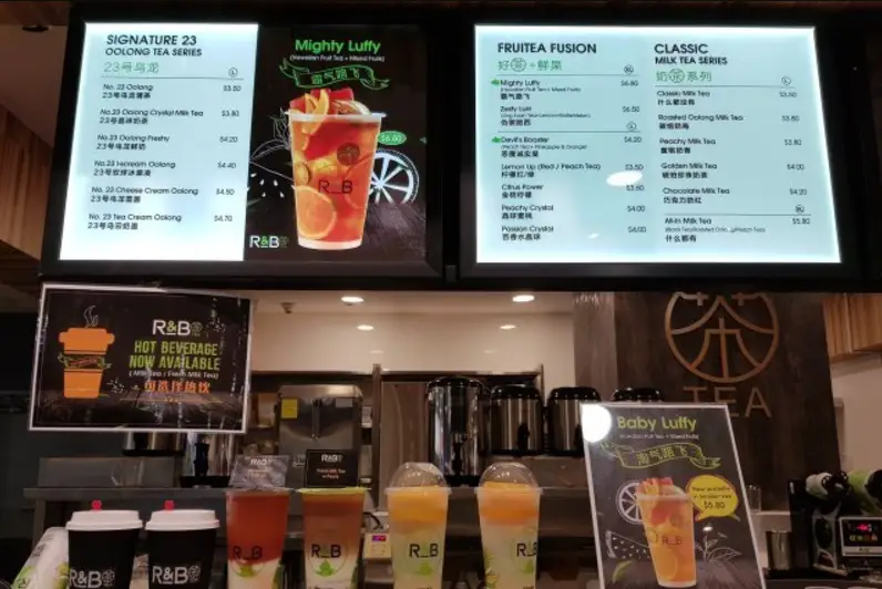 R&B Tea Menu Singapore Prices