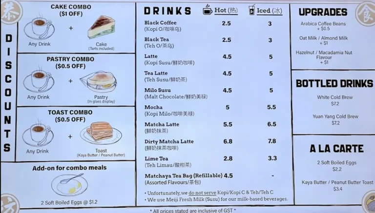 Keong Saik Bakery Menu