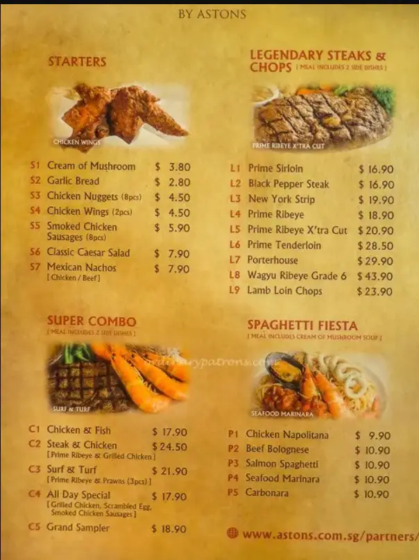 Andes by Astons Menu